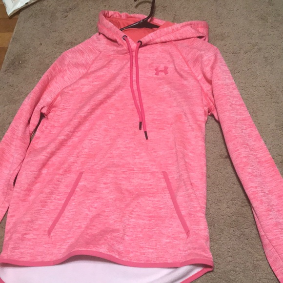 bright pink under armour hoodie